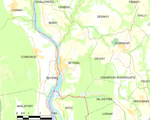 Detailkaart van de gemeente