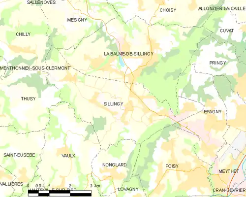 Detailkaart van de gemeente