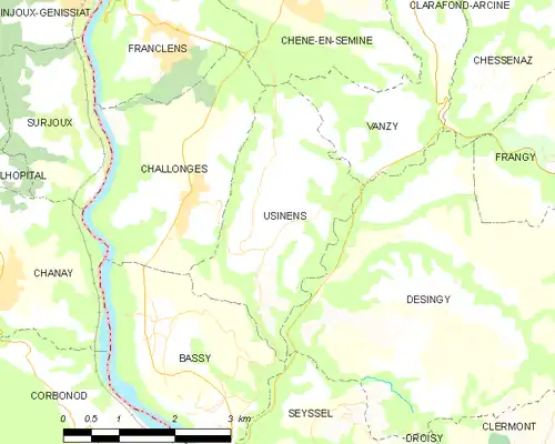 Detailkaart van de gemeente