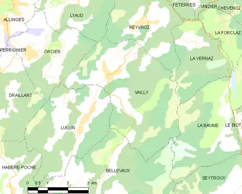 Detailkaart van de gemeente