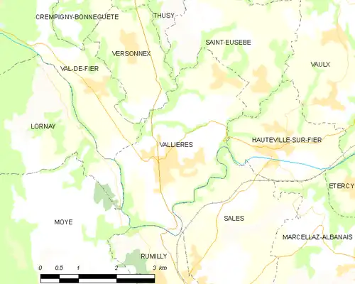 Detailkaart van de gemeente