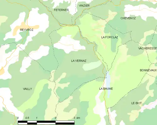 Detailkaart van de gemeente