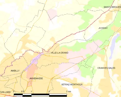 Detailkaart van de gemeente