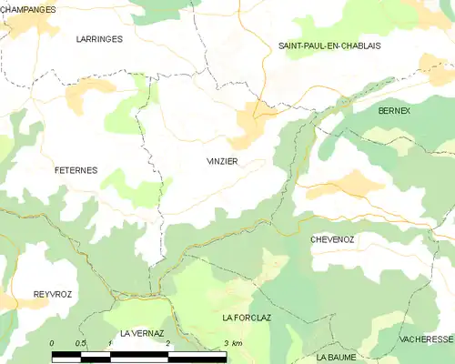 Detailkaart van de gemeente