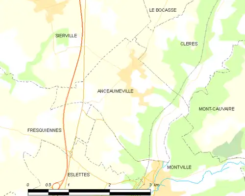 Detailkaart van de gemeente