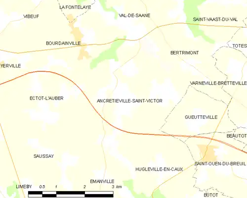 Detailkaart van de gemeente