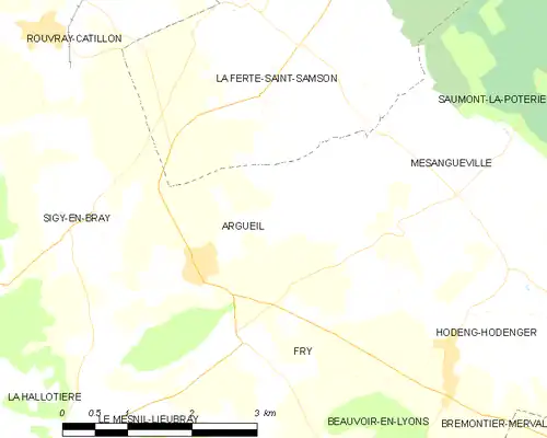 Detailkaart van de gemeente