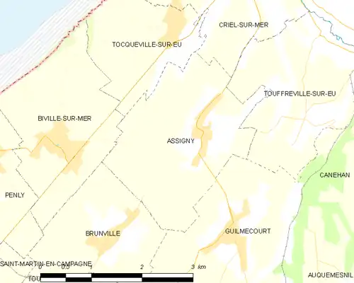 Detailkaart van de gemeente