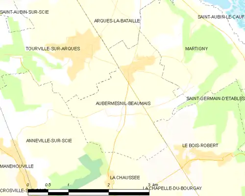 Detailkaart van de gemeente