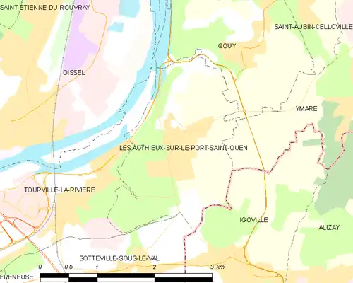 Detailkaart van de gemeente