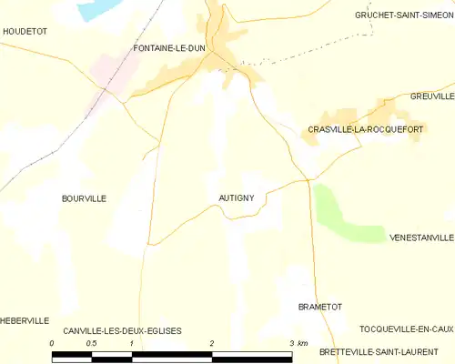 Detailkaart van de gemeente