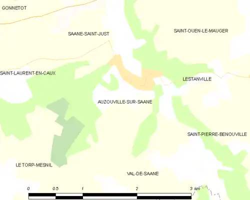 Detailkaart van de gemeente