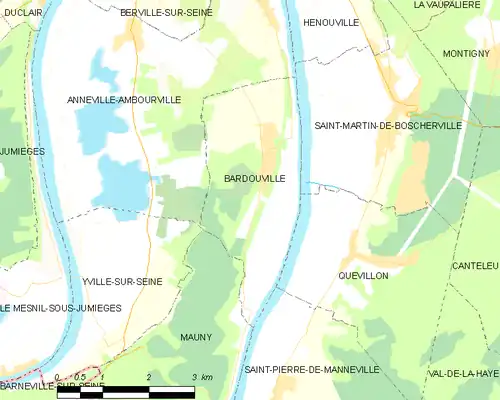 Detailkaart van de gemeente