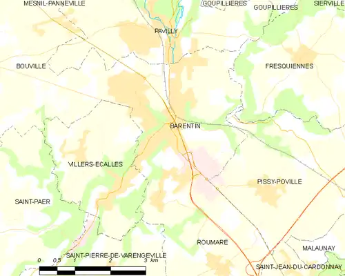 Detailkaart van de gemeente