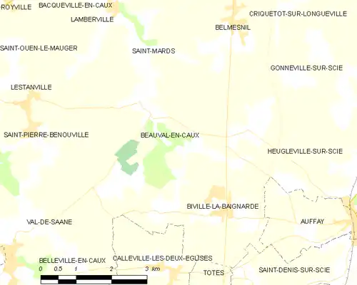 Detailkaart van de gemeente