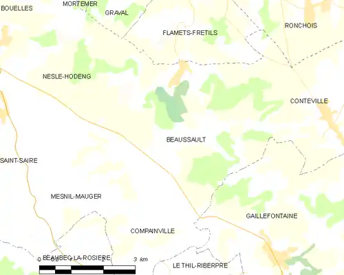 Detailkaart van de gemeente