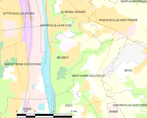 Detailkaart van de gemeente