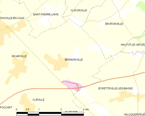 Detailkaart van de gemeente