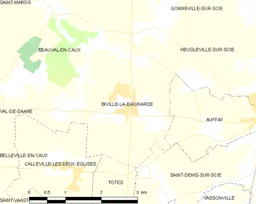 Detailkaart van de gemeente