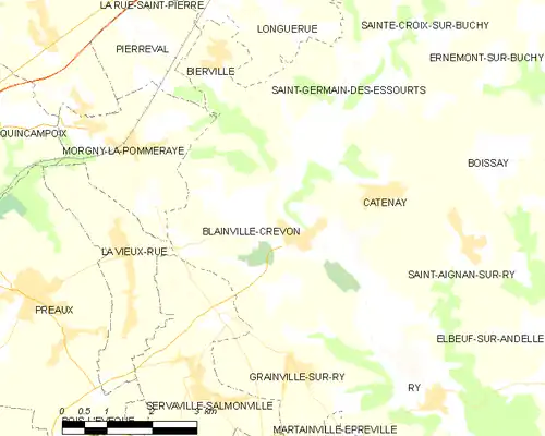 Detailkaart van de gemeente