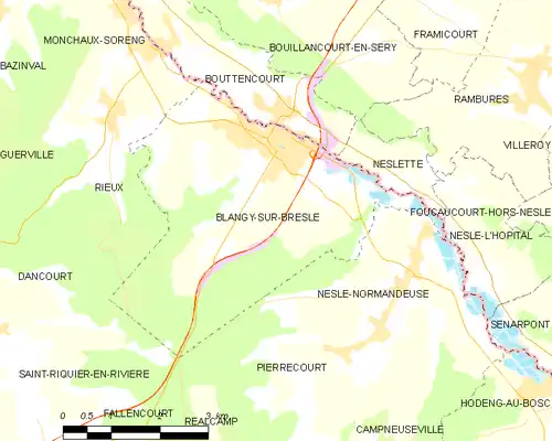 Detailkaart van de gemeente