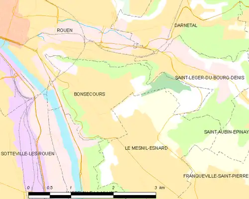 Detailkaart van de gemeente