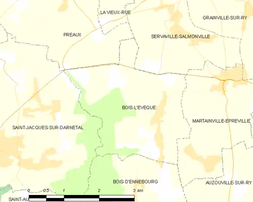 Detailkaart van de gemeente