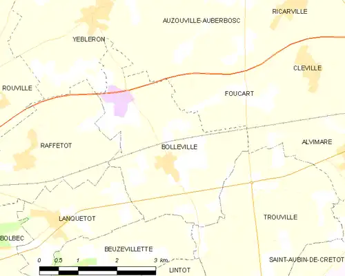 Detailkaart van de gemeente