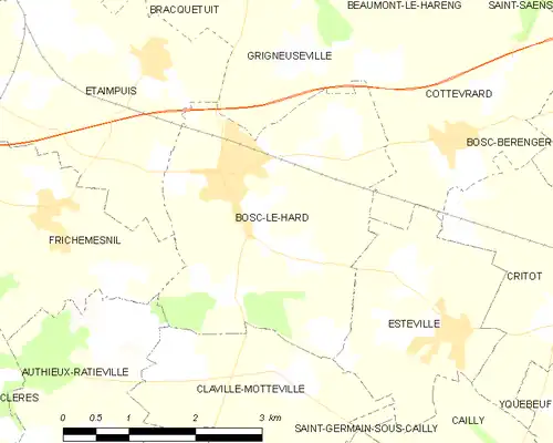 Detailkaart van de gemeente