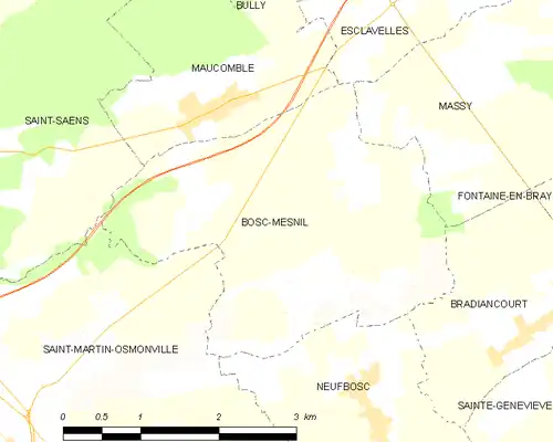 Detailkaart van de gemeente