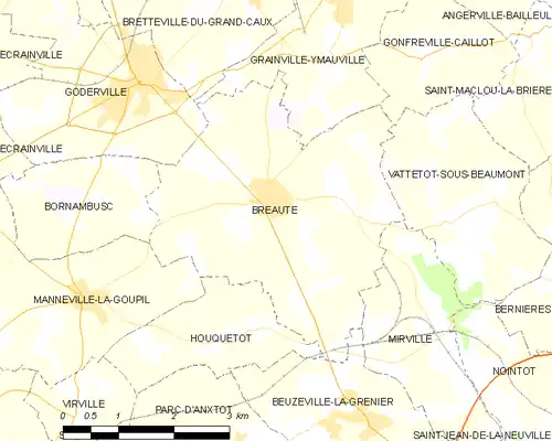 Detailkaart van de gemeente