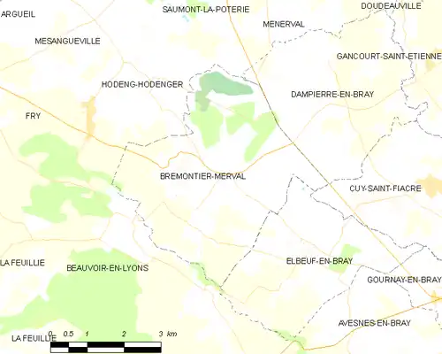 Detailkaart van de gemeente