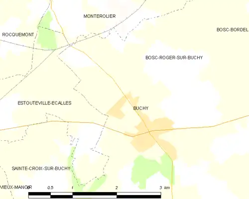 Detailkaart van de gemeente