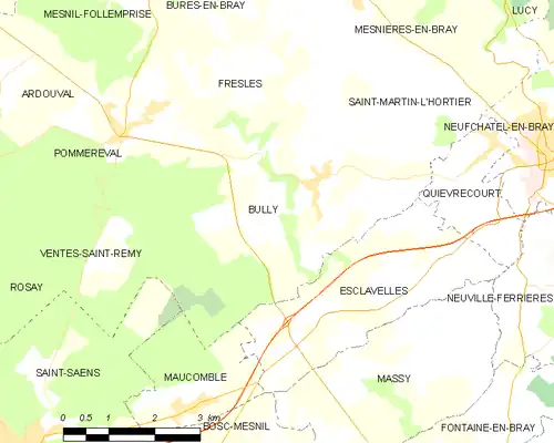 Detailkaart van de gemeente