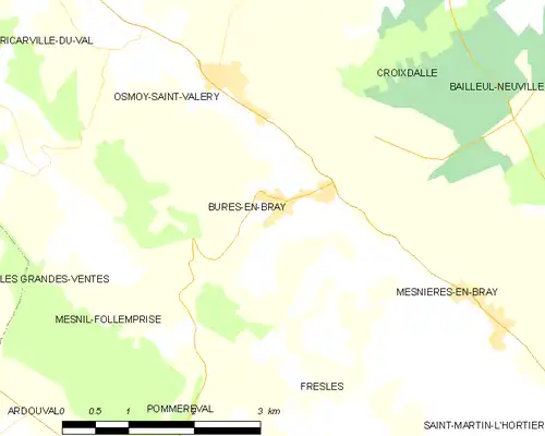 Detailkaart van de gemeente