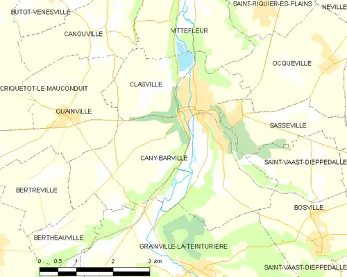 Detailkaart van de gemeente