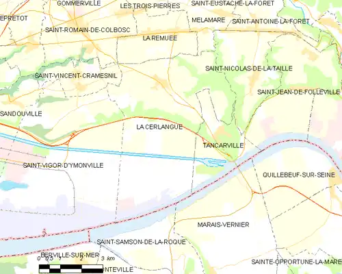 Detailkaart van de gemeente