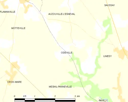 Detailkaart van de gemeente