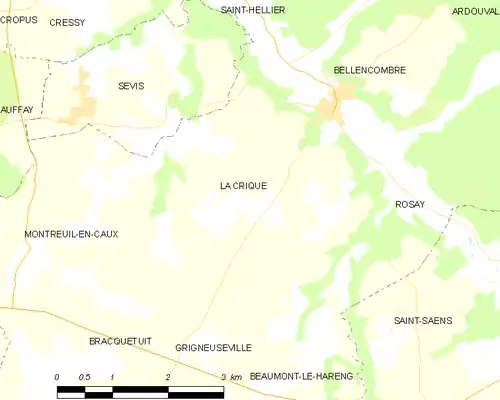 Detailkaart van de gemeente