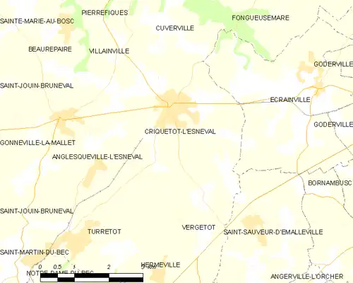 Detailkaart van de gemeente