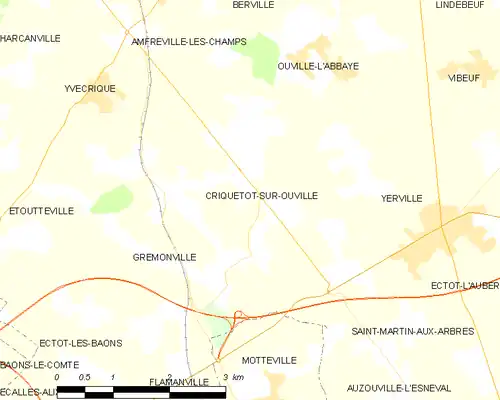 Detailkaart van de gemeente