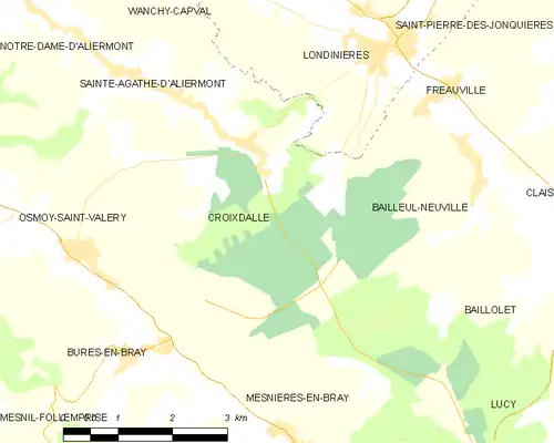 Detailkaart van de gemeente