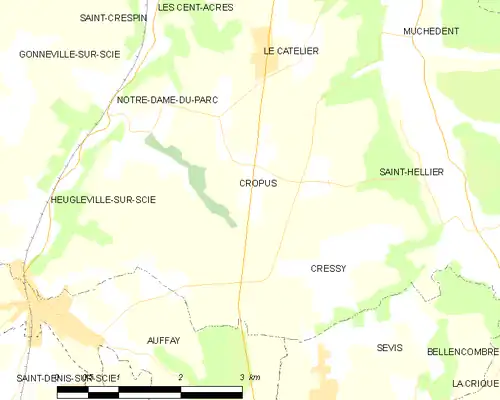 Detailkaart van de gemeente