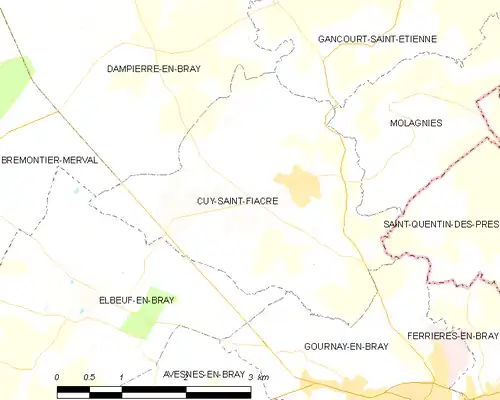 Detailkaart van de gemeente