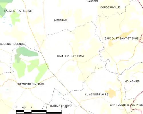 Detailkaart van de gemeente