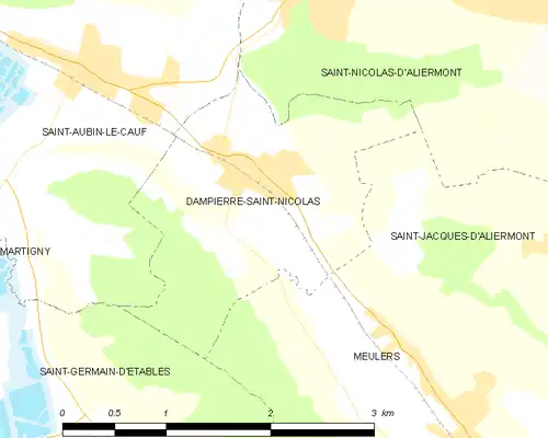 Detailkaart van de gemeente