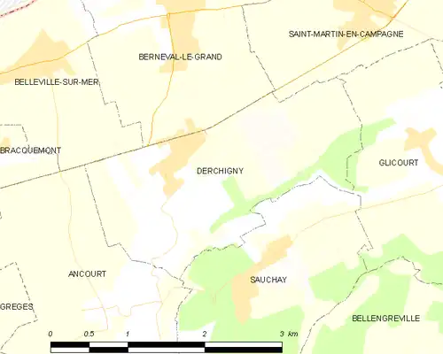 Detailkaart van de gemeente