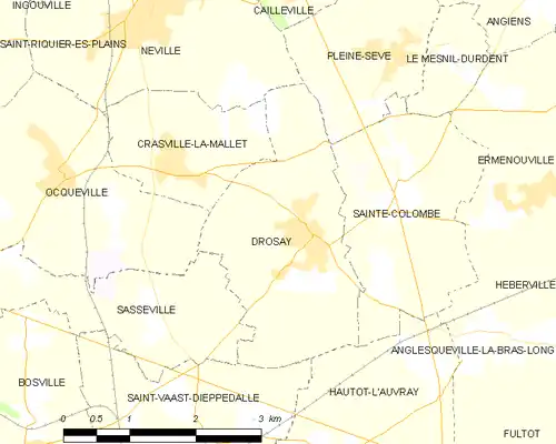 Detailkaart van de gemeente