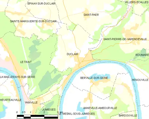 Detailkaart van de gemeente