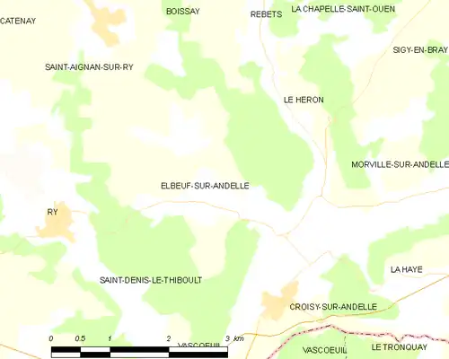 Detailkaart van de gemeente